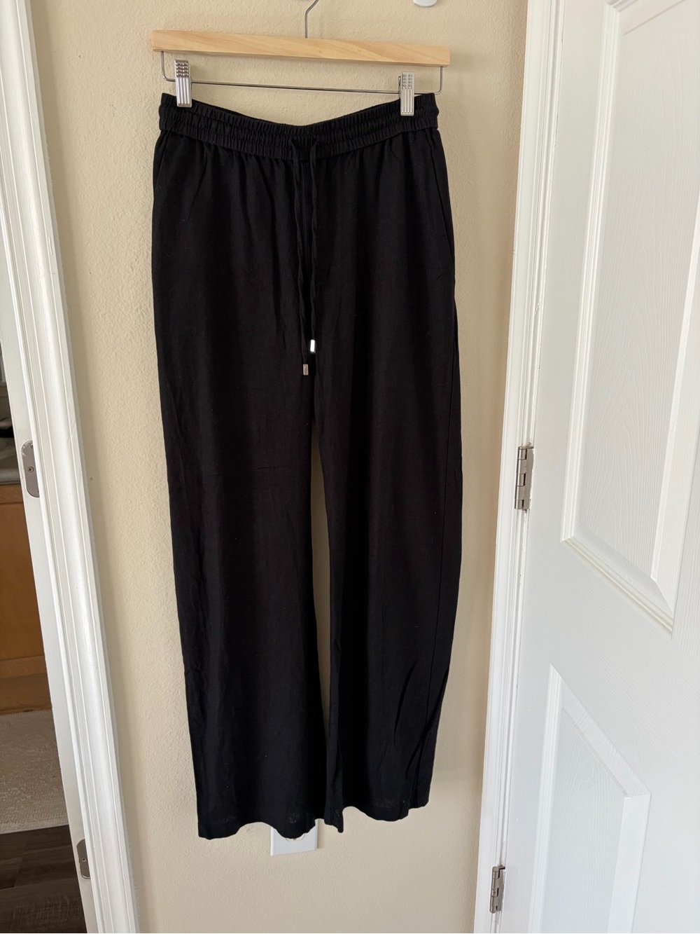 Zara Black Drawstring Relaxed Joggers